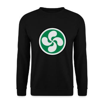 Croix du Pays Basque - Sweat-shirt Unisexe - noir - Devant - Alina (178cm) & Michal (187cm)