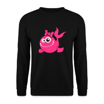fish_girl - Unisex Sweatshirt - black - Front - Alina (178cm) & Michal (187cm)