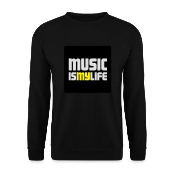 music i smy life - Unisex Sweatshirt - black - Front - Alina (178cm) & Michal (187cm)