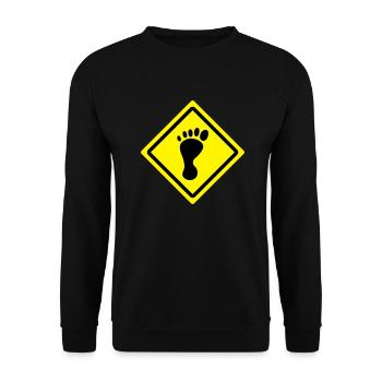 foot roadsign - Unisex Pullover - Schwarz - Vorne - Alina (178cm) & Michal (187cm)