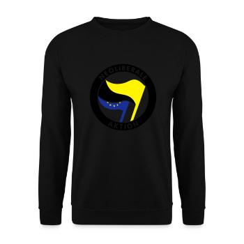 Neoliberale Aktion - Unisex Pullover - Schwarz - Vorne - Alina (178cm) & Michal (187cm)