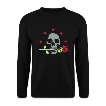 death_rose_092011_d_3c - Unisex Sweatshirt - black - Front - Alina (178cm) & Michal (187cm)