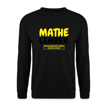 Mathelehrer Geschenk - Unisex Pullover - Schwarz - Vorne - Alina (178cm) & Michal (187cm)