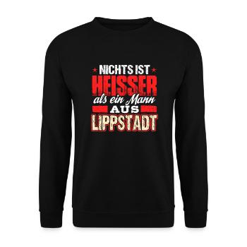 LIPPSTADT - heiss - Unisex Pullover - Schwarz - Vorne - Alina (178cm) & Michal (187cm)