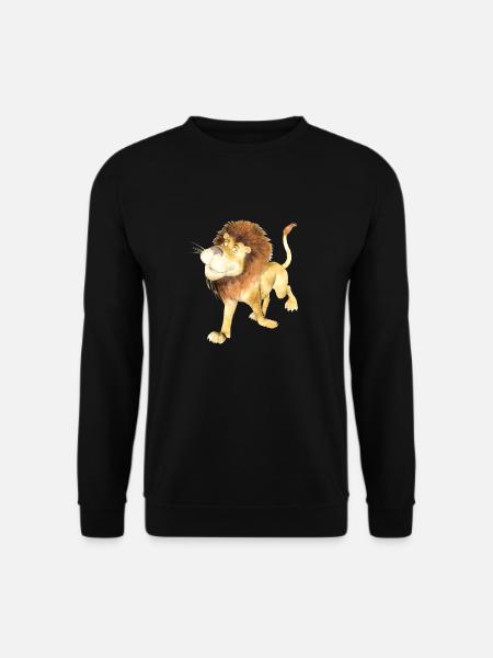 Lion Sami by Sabina Elisabeth Design - Unisex Pullover - Schwarz