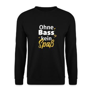 Ohne Bass kein Spass - Unisex Pullover - Schwarz - Vorne - Alina (178cm) & Michal (187cm)