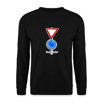 Kreisverkehrt - Unisex Pullover - Schwarz - Vorne - Alina (178cm) & Michal (187cm)