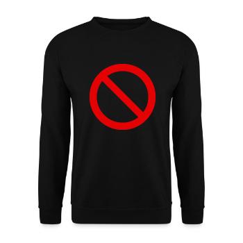 verboten - Unisex Pullover - Schwarz - Vorne - Alina (178cm) & Michal (187cm)