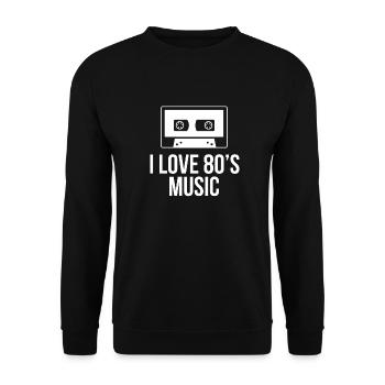 i love 80s music - Unisex Sweatshirt - black - Front - Alina (178cm) & Michal (187cm)