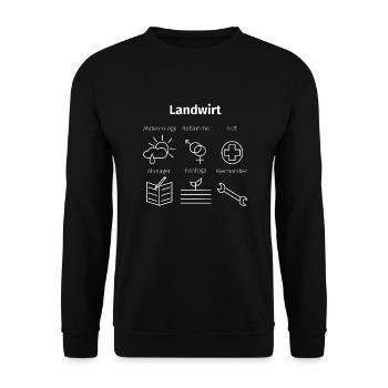 Landwirt - sei alles.png - Unisex Pullover - Schwarz - Vorne - Alina (178cm) & Michal (187cm)