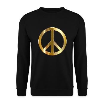 Peace Gold - Unisex Pullover - Schwarz - Vorne - Alina (178cm) & Michal (187cm)
