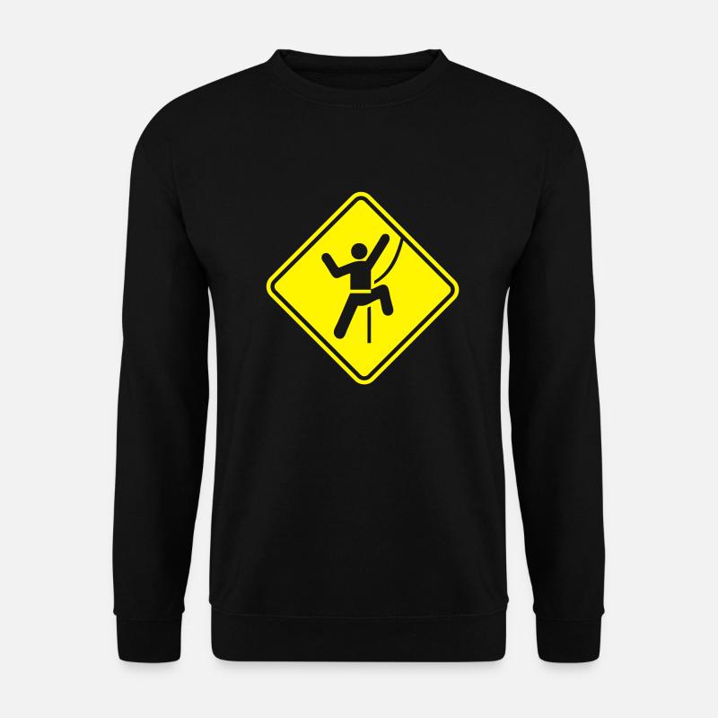 Rock Climbing Roadsign - Unisex Pullover - Schwarz
