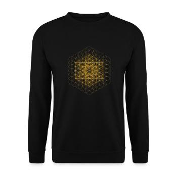 Metatron upgrade symbol - Unisex Sweatshirt - black - Front - Alina (178cm) & Michal (187cm)