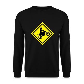 motocross roadsign - Unisex Sweatshirt - black - Front - Alina (178cm) & Michal (187cm)