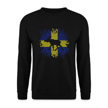 Pixel Elk - élan - Sweat-shirt Unisexe - noir - Devant - Alina (178cm) & Michal (187cm)