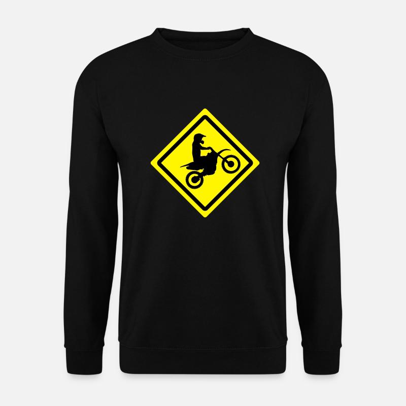 motocross straßenschild - Unisex Pullover - Schwarz