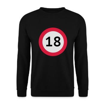 18 geburtstag 18er geburtstag 18.geburtsttag - Unisex Pullover - Schwarz - Vorne - Alina (178cm) & Michal (187cm)