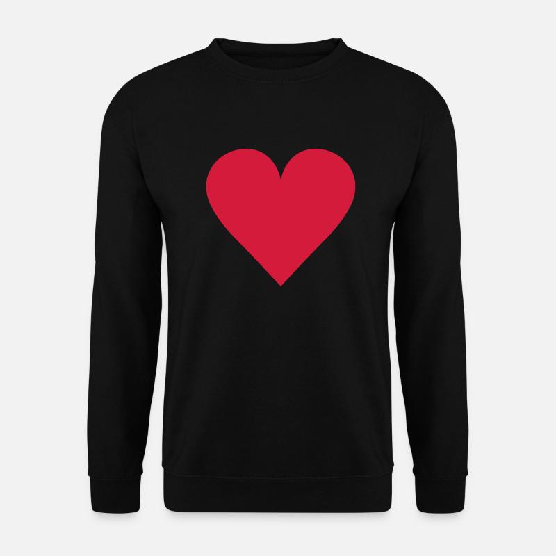 herz - Unisex Pullover - Schwarz