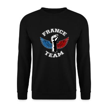 Team france design - Unisex Sweatshirt - black - Front - Alina (178cm) & Michal (187cm)
