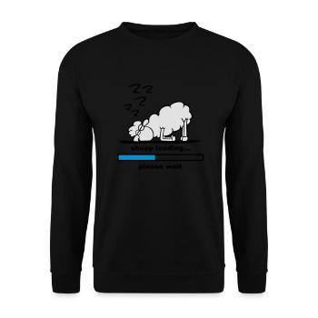 sheep loading - Unisex Sweatshirt - black - Front - Alina (178cm) & Michal (187cm)