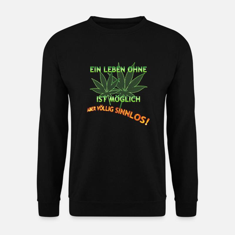 SINNLOS OHNE HANF - Unisex Pullover - Schwarz