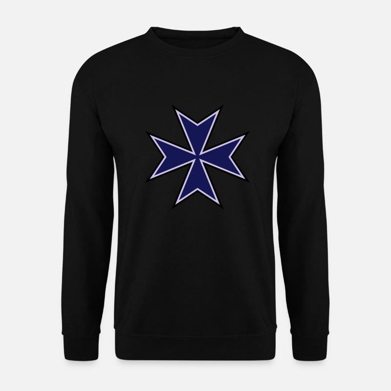 Maltese Cross__V003 - Unisex Pullover - Schwarz