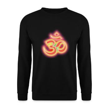 aum_om_inline_alegria1a - Unisex Pullover - Schwarz - Vorne - Alina (178cm) & Michal (187cm)
