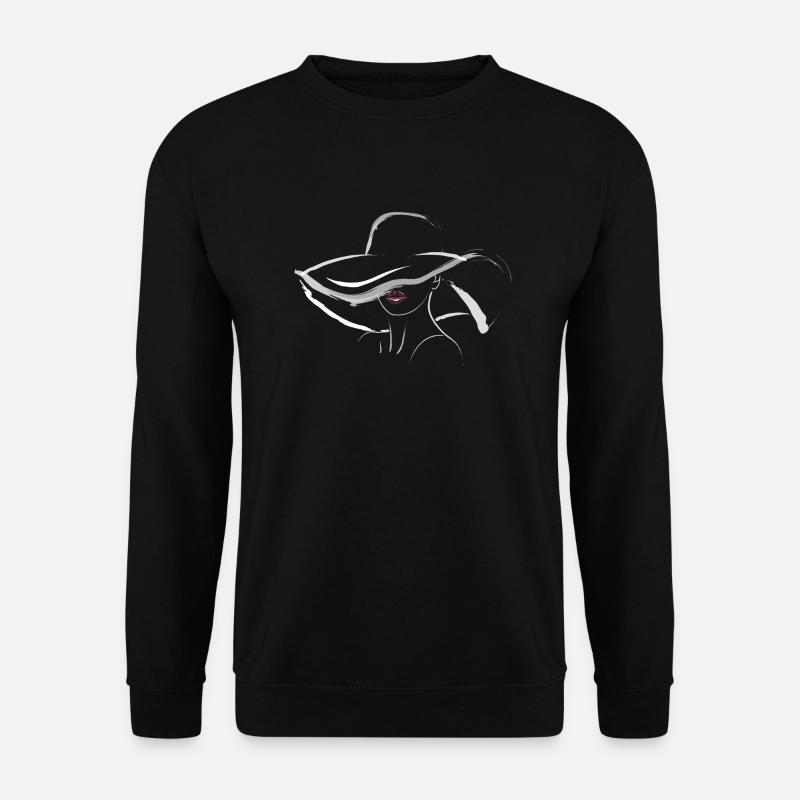 Hat lady - Unisex Sweatshirt - black