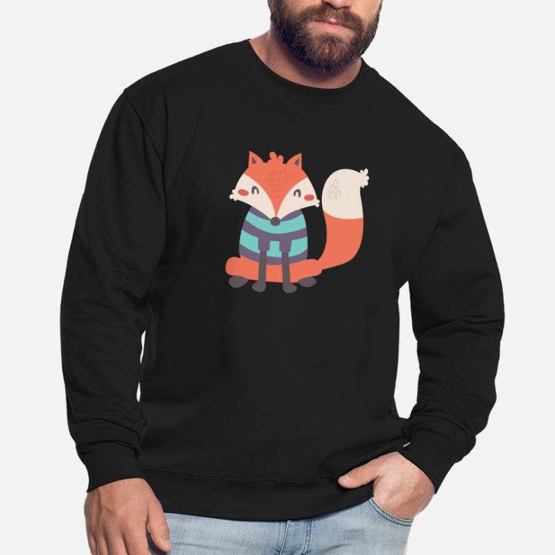 Süßer Fuchs mit Ringelpulli Unisex Pullover