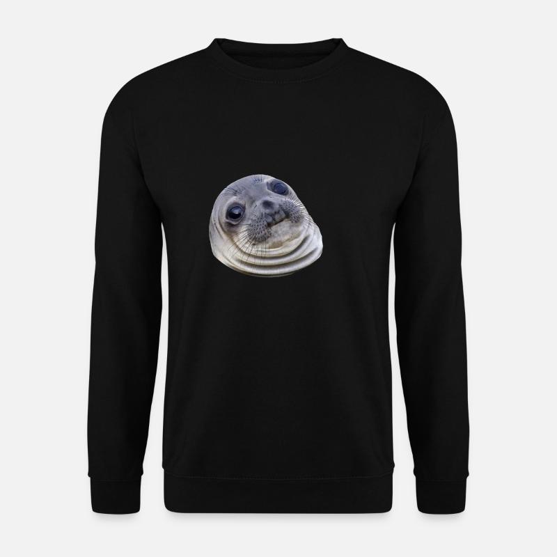 Lustige Robbe - Unisex Pullover - Schwarz