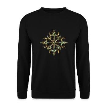 Chaos Star, Symbol of chaos, digital, everything - Unisex Sweatshirt - black - Front - Alina (178cm) & Michal (187cm)