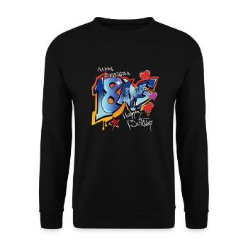18 ans - Sweat-shirt Unisexe - noir - Devant - Alina (178cm) & Michal (187cm)