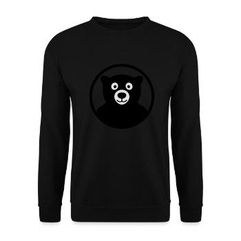 bear_a_04_2012_2c - Unisex Pullover - Schwarz - Vorne - Alina (178cm) & Michal (187cm)