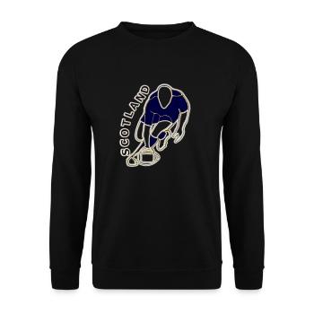 Scotland Rugby Player Team Style - Unisex Sweatshirt - black - Front - Alina (178cm) & Michal (187cm)