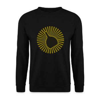 Bocksbeutel Beams - Unisex Pullover - Schwarz - Vorne - Alina (178cm) & Michal (187cm)