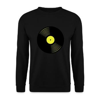 166_schallplatte_2 - Unisex Pullover - Schwarz - Vorne - Alina (178cm) & Michal (187cm)