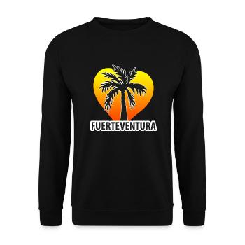 Fuerteventura Palme Coeur - Sweat-shirt Unisexe - noir - Devant - Alina (178cm) & Michal (187cm)