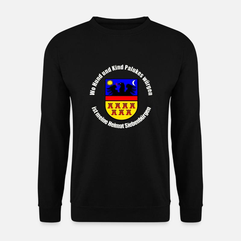 Wo Hund und Kind Palukes würgen, ist meine Heimat - Unisex Pullover - Schwarz