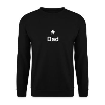 #Dad - Unisex Pullover - Schwarz - Vorne - Alina (178cm) & Michal (187cm)