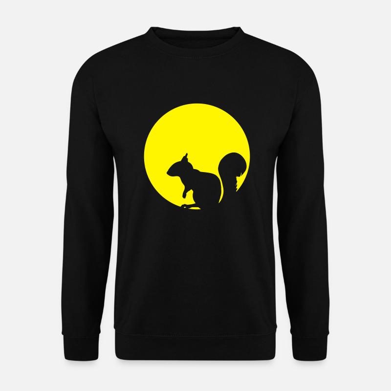 Squirrel In The Moonlight - Unisex Pullover - Schwarz