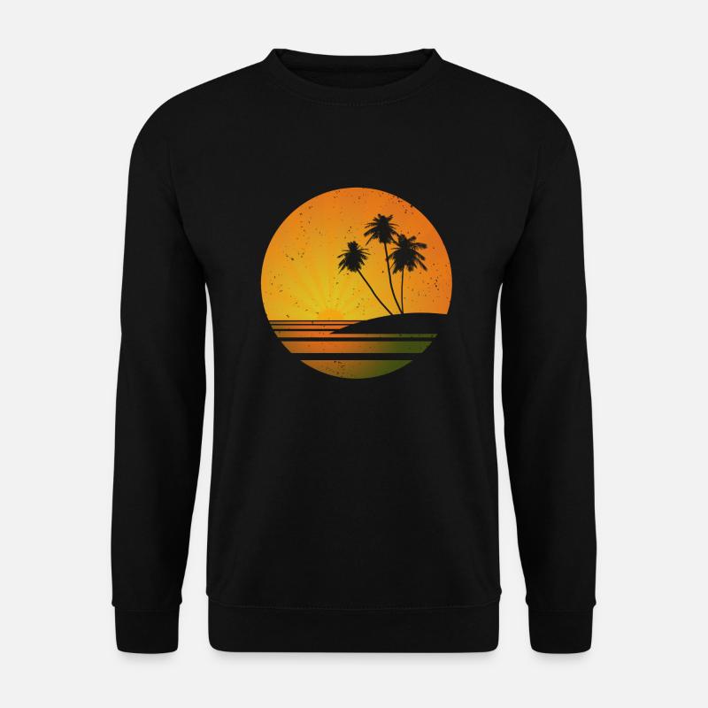 Couché de soleil vintage - Sweat-shirt Unisexe - noir
