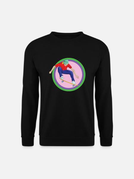 Skateboard Skater Halfpipe Stunt Backflip Board - Unisex Sweatshirt - black