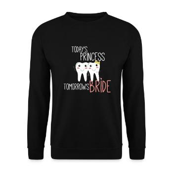 tomorrows bride.png - Unisex Pullover - Schwarz - Vorne - Alina (178cm) & Michal (187cm)