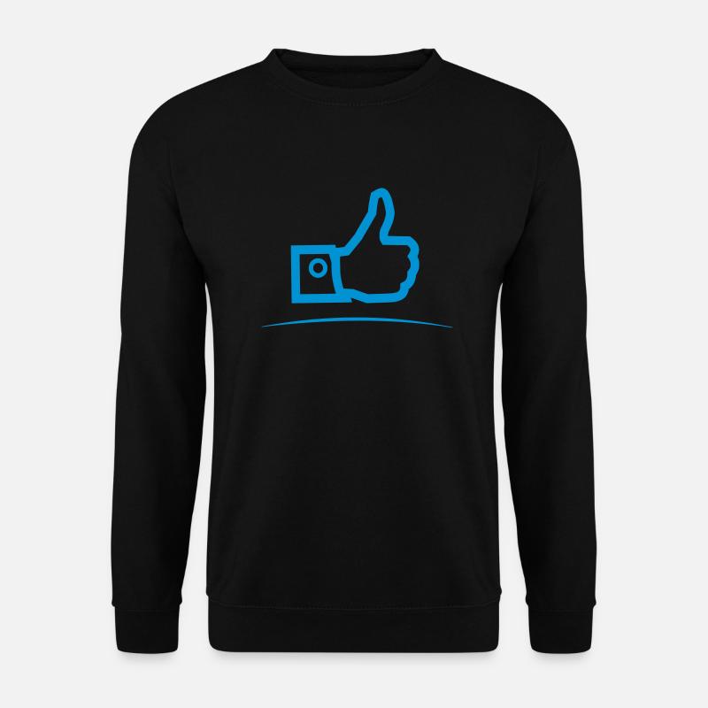 Daumen hoch - unterstrichen - Unisex Pullover - Schwarz