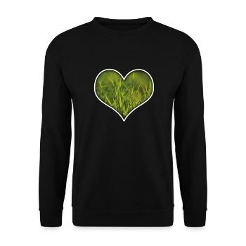 Ein Herz für die Natur! - Unisex Pullover - Schwarz - Vorne - Alina (178cm) & Michal (187cm)