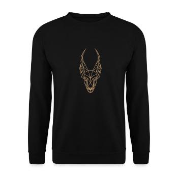 Capricorn Zodiac Geometric Gift Idea - Unisex Sweatshirt - black - Front - Alina (178cm) & Michal (187cm)