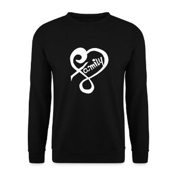 famille - Sweat-shirt Unisexe - noir - Devant - Alina (178cm) & Michal (187cm)