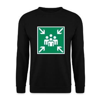 Collection point sign logo - Unisex Sweatshirt - black - Front - Alina (178cm) & Michal (187cm)