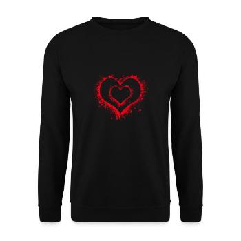 Heart in heart, gift idea - Unisex Sweatshirt - black - Front - Alina (178cm) & Michal (187cm)