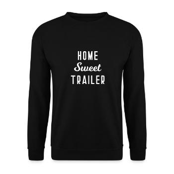 Home sweet trailer caravan camping - Unisex Sweatshirt - black - Front - Alina (178cm) & Michal (187cm)